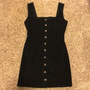 Button up black dress